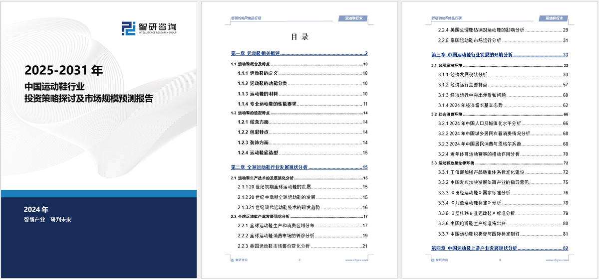 状及投资前景研究报告（2025-2031年）Bsports必一体育中国运动鞋行业发展现(图3)